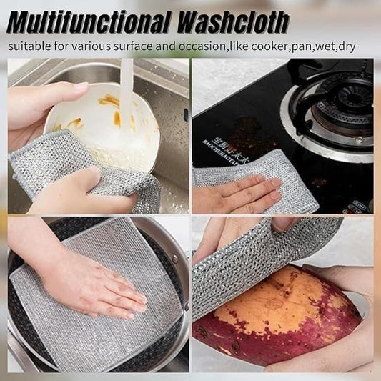 Multipurpose Wire Dishwashing Rags (Pack of 5)
