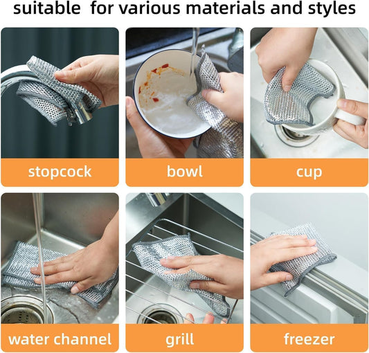 Multipurpose Wire Dishwashing Rags (Pack of 5)